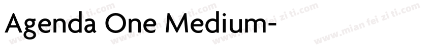 Agenda One Medium字体转换